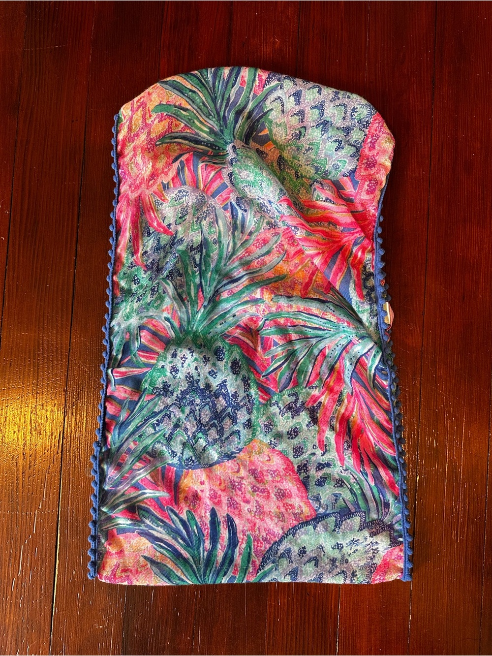 Lilly Pulitzer Pink Teal Blue Floral Infinity Scarf